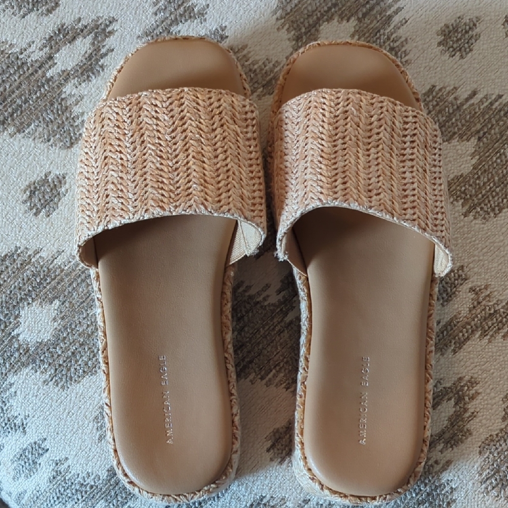 American Eagle Outfitters Tan Slide Sandals Casual